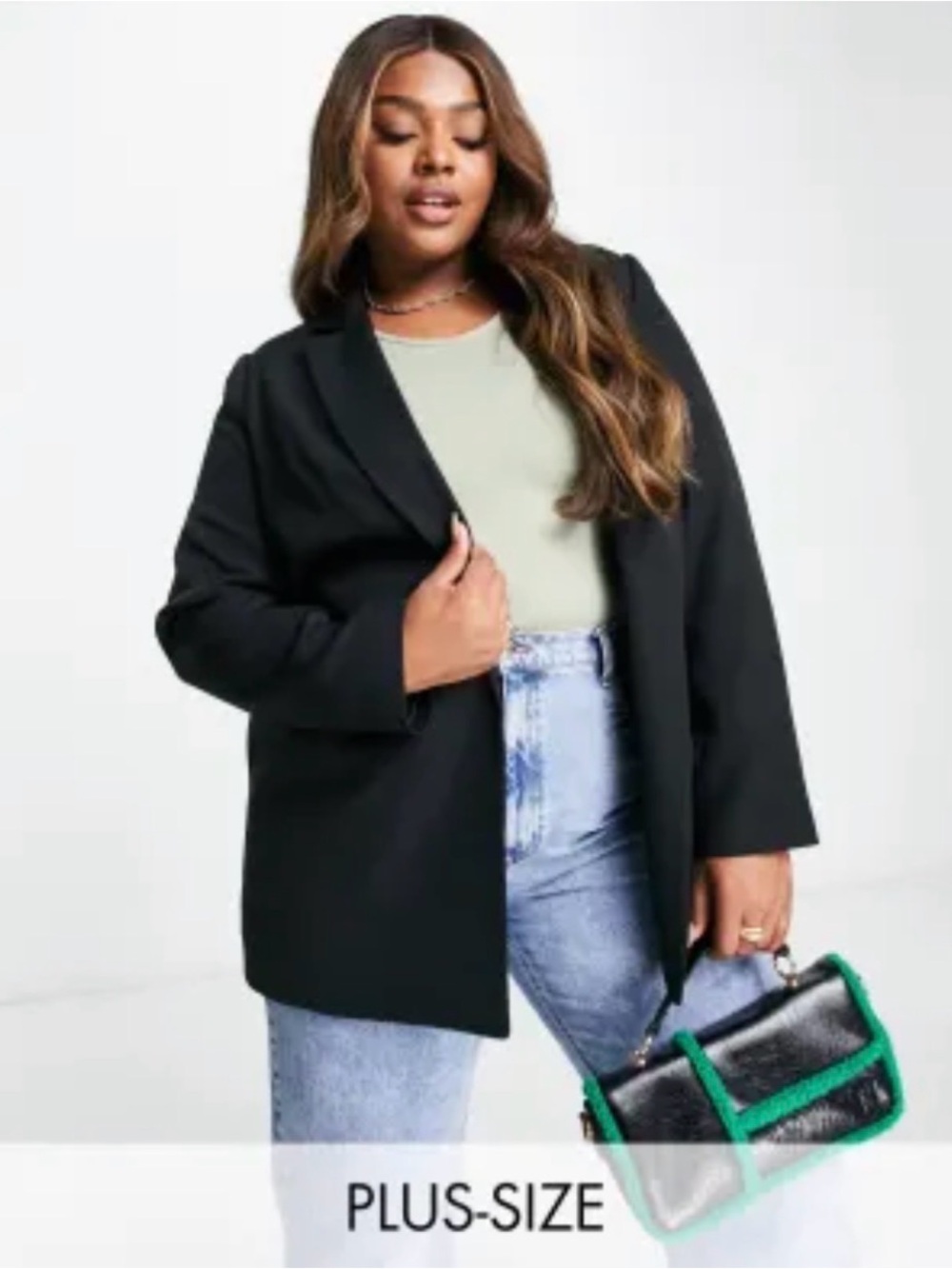 ASOS Black Longline Blazer Jacket